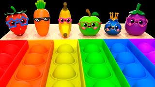 Learn Colors with Fruits on a GIANT POPIT  Colors for Kids [upl. by Ecile]