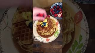 Organic Collagen Protein Waffles Recipe organic healthy food [upl. by Nolyad]