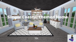 Simple Coastal Themed Home  38k  Roblox Bloxburg Tour [upl. by Benedict101]