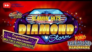 ☆NEW DELIVERY☆ Diamond Storm Flaming Hits Slot Bonus WINS [upl. by Rollecnahc53]