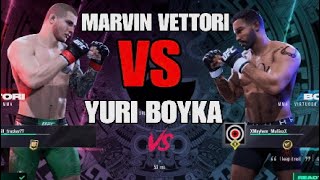 MARVIN VETTORI VS YURI BOYKA ONLINE UFC 5 [upl. by Arita627]