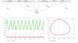 Anylogic model LotkaVolterra [upl. by Horgan]