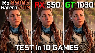 Ryzen 5 8500G vs RX 550 vs GT 1030  Test in 10 Games [upl. by Rube]