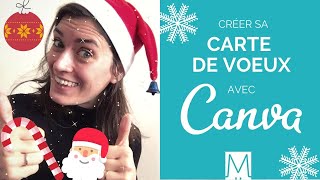 Créer sa carte de Voeux avec Canva [upl. by Judye]