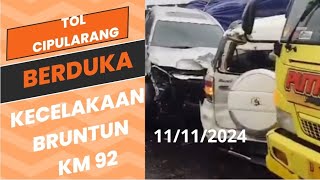 KECELAKAN BERUNTUN TOL CIPULARANG KM92 [upl. by Noreh]