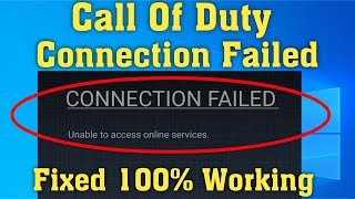 How To Fix Call Of Duty Modern Warzone  Connection Failed  Unable To Access Online Services [upl. by Laitselec41]