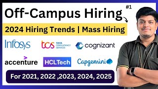 TCS Infosys HCLTech Capgemini Cognizant Accenture 2024 Hiring Trends  Diff Exam  20212024 [upl. by Ennasirk]