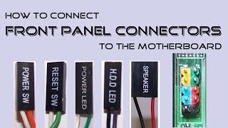 How to connect Front Panel Connectors to the Motherboard [upl. by Eynaffit]