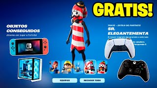 GUÍA Como CONSEGUIR GRATIS la SKIN de SR ELEGANTEMENTA en FORTNITE PS XBOX SWITCH y PC [upl. by Nywled]