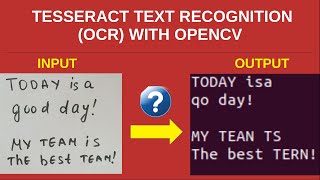 Tesseract  Text Recognition with Opencv [upl. by Keefer]