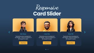 Responsive Card Slider Using HTML CSS amp JavaScript  Swiper Js [upl. by Benenson]