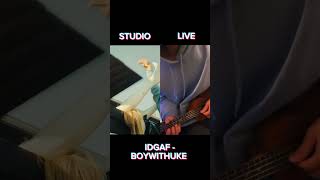 IDGAF Studio VS Live boywithuke bwu music [upl. by Haliehs]