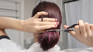 DIY Ponytail Haircut  EASY Short Shaggy Bob Tutorial [upl. by Prescott]