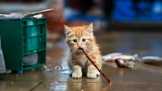 Kitten Brings Stick to Fish Market Every Day Owner Finally Discovers the Heartbreaking Truth [upl. by Grantley59]