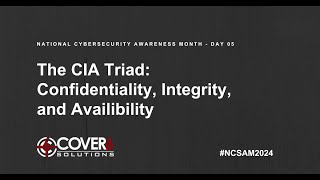 The CIA Triad – Confidentiality Integrity Availability [upl. by Sudaorb]