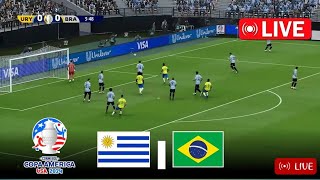 🔴  LIVE  Brazil VS Uruguay  Copa America Cup 2024  Match LIVE Today [upl. by Sixel]