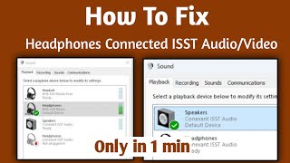 fix HeadphonesSpeakers Conexant ISST Audio But No Output Sounds in Windows 1110 [upl. by Modnar354]