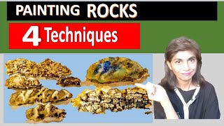 How to Paint REALISTIC ROCKS 4️⃣ Ways  Watercolor  Techniques for Painting Rocks  Tutorial [upl. by Aciram]