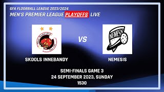 Game 3 Skools Innebandy  Nemesis  SFL Mens Playoffs 2324 SemiFinals  LIVE [upl. by Edison]