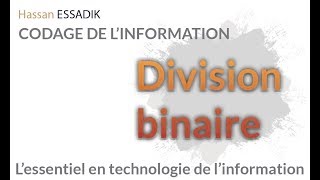 Division binaire avec ou sans fraction  Darija [upl. by Yerkovich]