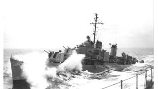 USS Myles C Fox DDR829 in Heavy Seas [upl. by Magill]