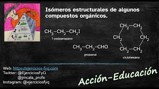 Isómeros estructurales de posición de función y de cadena para tres compuestos orgánicos [upl. by Schott]