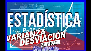 🥇 Varianza Desviación Estándar y Coeficiente de Variación  MEDIDAS DE DISPERSIÓN Estadistica [upl. by Remsen]