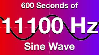 11100Hz Sine Wave Test Tone  600 Seconds 10 Minutes [upl. by Aidile615]