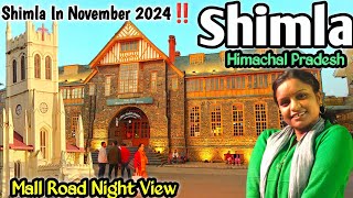 shimla  Mall Road Shimla  night view  scandal point shimla  Shimla Tourist Places  hill station [upl. by Ziana937]