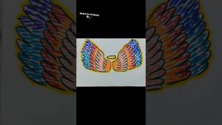 Angel Wings 😇youtubeshorts kidsart wings [upl. by Elamrej]