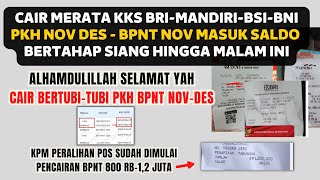 MERATA KKS BRI BNI BSI MANDIRI SALDO PKH BPNT NOV DES CAIR BERTAHAPKPM EX PT POS BPNT CAIR DOBLE [upl. by Tutankhamen]