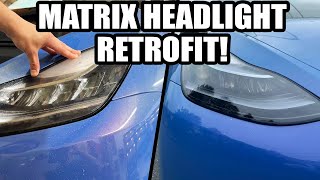 How To Retrofit Matrix Headlights on Model 3 amp Model Y [upl. by Minetta760]