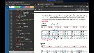 CSL 206 EXP No 10  FIFO Page Replacement Algorithm [upl. by Im459]