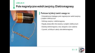 Fizyka  klasa 8  Pole magnetyczne wokół zwojnicy Elektromagnesy [upl. by Hieronymus556]