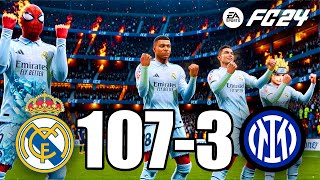 FIFA 24  RONALDO MESSI SPIDER MAN ALL STARS PLAYS TOGETHER  Real Madrid 1073 INTER [upl. by Seely]