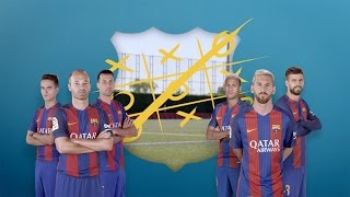 Tictactoe Messi Piqué amp Neymar vs Iniesta Sergio amp Denis [upl. by Esilrahc]