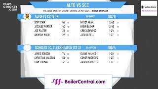 Altofts CC 1st XI v Scholes CC Cleckheaton 1st XI [upl. by Lidia]