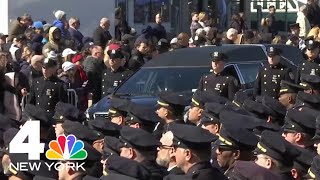 Fallen NYPD officer Jonathan Diller laid to rest on Long Island  NBC New York [upl. by Daley]