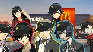 Persona Protagonists Work At McDonalds AI Voice Parody [upl. by Loggia]