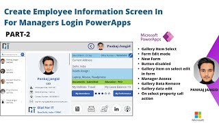 Create PowerApps for Employees amp Manager Information Screen with Multi Option  Part2 [upl. by Schaeffer]