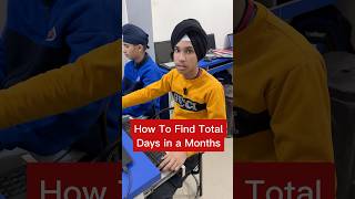 Find how many days in every Month  shorts viralshorts excel ytshorts ytviral [upl. by Sevein]