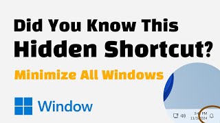 Did You Know This Hidden Shortcut to Minimize All Windows [upl. by Seaddon]