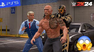 Cody Rhodes amp Dustin Rhodes Attack The Rock Backstage  WWE 2K24 Gameplay  PS5quot 4K60 [upl. by Jehovah]