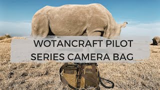 PHOTOGRAPHING RHINOS WITH THE WOTANCRAFT PILOT SERIES CAMERA BAG [upl. by Youlton360]