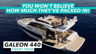 Galeon 440 Fly yacht tour  You wont believe how much theyve packed in  Motor Boat amp Yachting [upl. by Kahaleel]