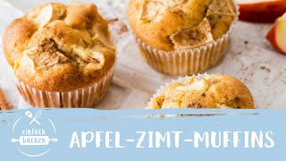 ApfelZimtMuffins I luftig lecker I Einfach Backen [upl. by Aidan]