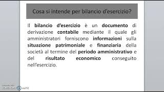 il bilancio desercizio definizione funzioni clausola generaleeconomiaaziendalepervoi [upl. by Derril]