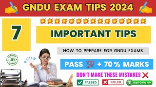 Gndu Exam Tips 2024  How to Score Good Marks in Gndu Exams  Gndu Paper Checking  7 Exam Tips [upl. by Norra]