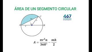 Área de un segmento circular [upl. by Netsrek734]