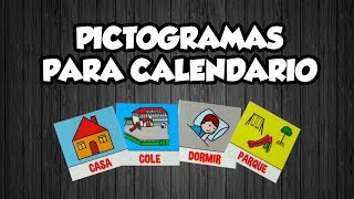 PICTOGRAMAS PARA CALENDARIO  AGENDA PARA NIÑO  Que materiales y recursos utilizo [upl. by Icul]